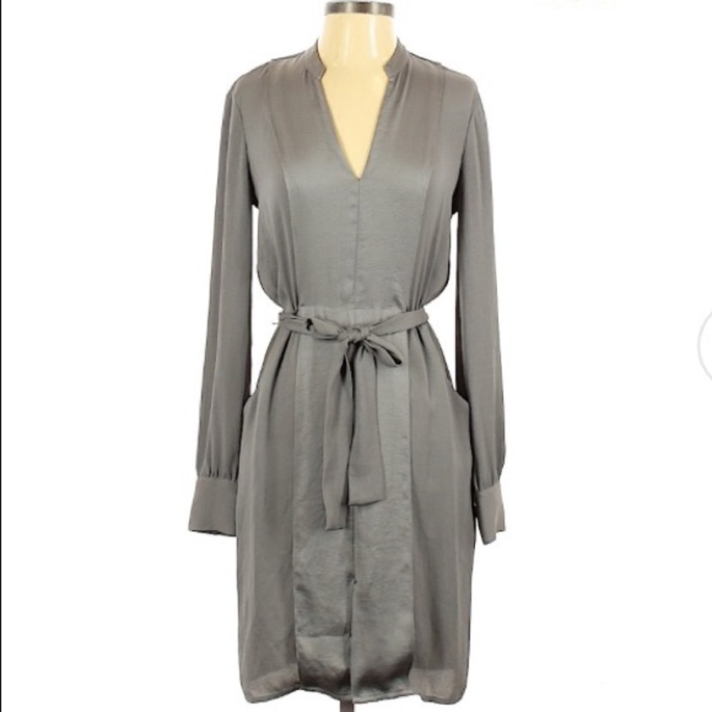 Like New! BCBGMAXAZRIA! Gorgeous Grey Slip Dress!